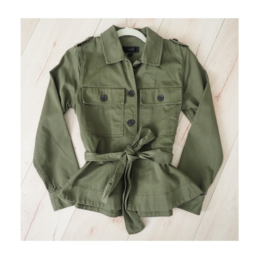 J. Crew Cropped Fatigue Jacket, XS